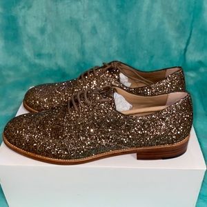 Banana Republic Women's bronze glitter brogue Sz 10